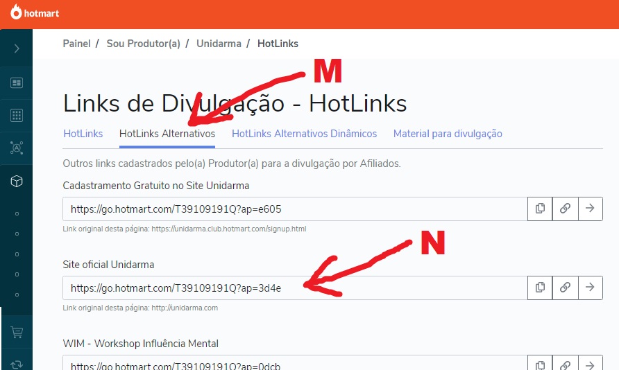 Como criar Links de Divulgação (HotLinks Alternativos Dinâmicos